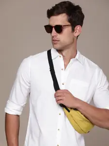 WROGN Slim Fit Solid Casual Shirt