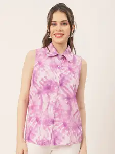 Moomaya Printed Opaque Sleeveless Casual Shirt