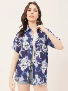 Moomaya Abstract Printed Spread Collar Casual Shirt