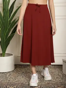 NEUDIS Ribbed Flared A-Line Skirt