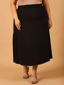 NEUDIS Ribbed Flared Midi Skirt