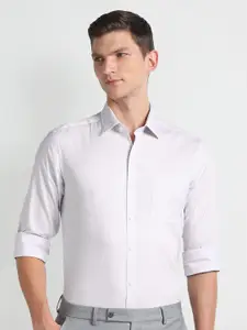 Arrow Textured Slim Fit Cotton Formal Shirt