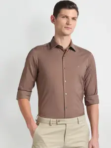 Arrow New York Spread Collar Long Sleeves Skinny Fit Formal Shirt