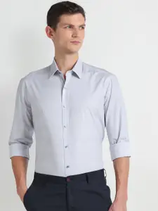 Arrow New York Spread Collar Slim Fit Opaque Printed Cotton Formal Shirt