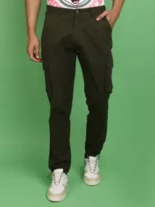 V-Mart Men Mid-Rise Cotton Cargos Trousers