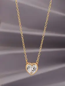 Carlton London Brass Gold-Plated Necklace