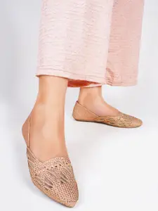 JM Looks Embellished Round Toe Mojaris