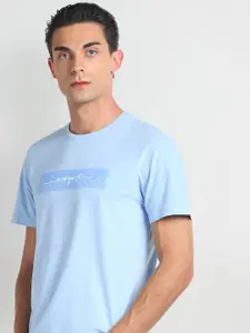 Arrow New York Typography Printed Round Neck Cotton T-shirt