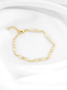 GIVA Women Gold-Toned Sterling Silver Gold-Plated Link Bracelet