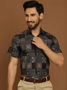 Indian Needle Classic Opaque Printed Formal Shirt