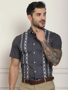 Indian Needle Classic Opaque Printed Formal Shirt