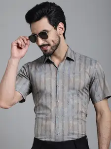 Indian Needle Classic Ethnic Motif Printed Formal Shirt