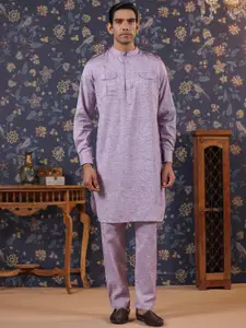 House of Pataudi Pure Cotton Pathani Kurta With Trousers