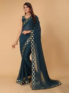 DRIZOMIZ Embroidered Border Saree
