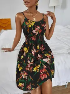 Stylecast X KPOP Floral Print Fit & Flare Dress
