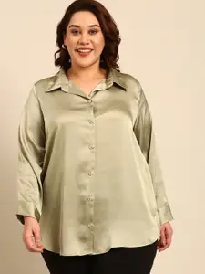 The Pink Moon Plus Size Opaque Casual Shirt
