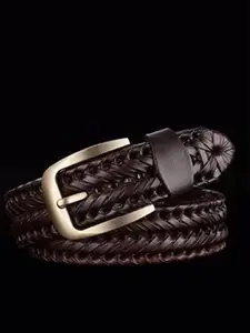 REDHORNS Men Braided Leather Belt