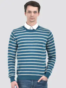 PORTOBELLO Striped Pullover Cotton Sweater
