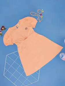 Pantaloons Junior Girls Round Neck Fit and Flare Dress