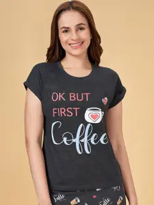 Dreamz by Pantaloons Printed Short Sleeves Lounge T-shirt