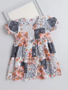The Magic Wand Girls Floral Printed Pure Cotton A-Line Dress