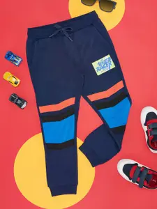 Pantaloons Junior Boys Mid-Rise Colourblocked Pure Cotton Joggers