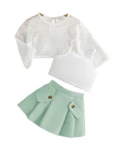 StyleCast Green Infant Girls Top with Skirt