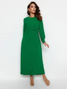 Trendyol Long Sleeved Wrap Maxi Dress