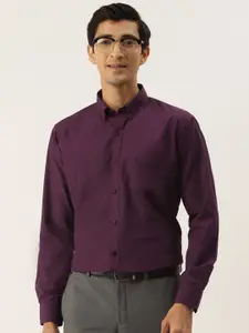 English Navy Original Slim Fit Button-Down Collar Easy Iron Wrinkle Resistant Formal Shirt