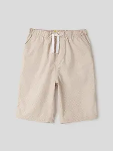 Somersault Boys Geometric Printed Loose Fit High-Rise Pure Cotton Shorts