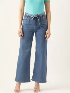 Madame Women Wide Leg High-Rise Stretchable Jeans