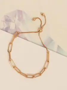 LeCalla Sterling Silver Rose Gold-Plated Link Bracelet