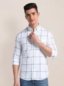 U.S. Polo Assn. Windowpane Checks Button-Down Collar Opaque Cotton Casual Shirt