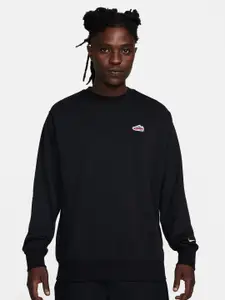 Nike Sportswear French Terry Crew-Neck Pullover Cotton Sweatshirt