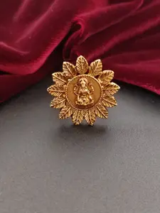 Pihtara Jewels Gold-Plated Adjustable Finger Ring