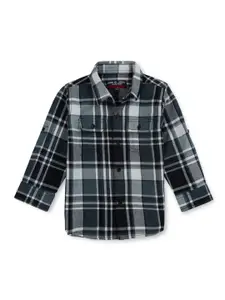 Gini and Jony Boys Tartan Checked Cotton Casual Shirt