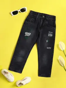 V-Mart Boys Printed Light Fade Cotton Jeans