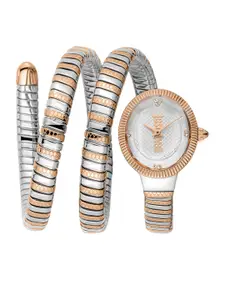 Just Cavalli Women Stainless Steel Wrap Around Analogue Automatic Watch JC1L269M0065