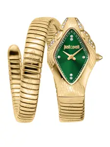 Just Cavalli Women Stainless Steel Wrap Around Analogue Automatic Watch JC1L306M0045