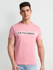 U.S. Polo Assn. Denim Co. Typography Round Neck Slim Fit T-shirt