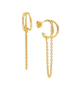 LeCalla Gold-Plated 925 Sterling Silver Contemporary Drop Earrings