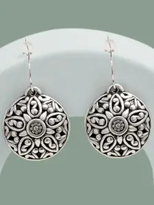 LeCalla Silver Plated Contemporary Drop Earrings