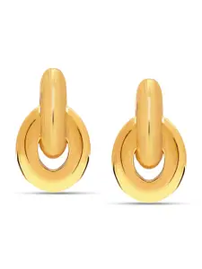 LeCalla 925 Sterling Silver Gold-Plated Contemporary Studs Earrings