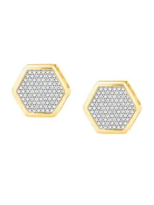 LeCalla Gold Plated Contemporary Studs Earrings