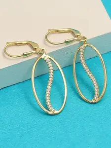 LeCalla Gold-Plated 925 Sterling Silver Contemporary Hoop Earrings