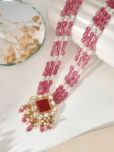 Silvermerc Designs Gold-Plated Artificial Beaded Necklace