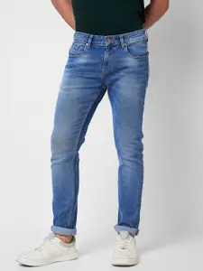 SPYKAR Men Skinny Fit Low-Rise Light Fade Clean Look Jeans