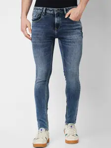 SPYKAR Men Slim Fit Low-Rise Heavy Fade Clean Look Jeans
