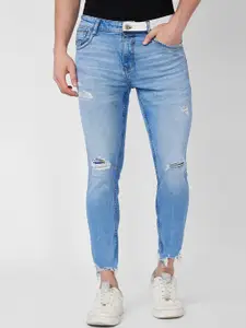 SPYKAR Men Tapered Fit Mildly Distressed Heavy Fade Cotton Jeans