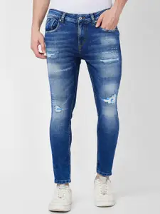 SPYKAR Men Tapered Fit Mildly Distressed Heavy Fade Cotton Jeans